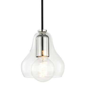 Sadie One Light Pendant in Polished Nickel by Mitzi