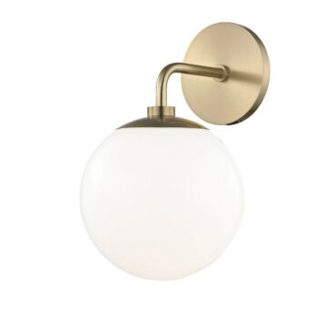 Stella One Light Wall Sconce in Aged Brass by Mitzi