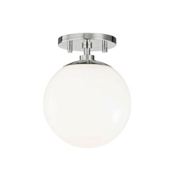 Stella One Light Semi Flush Mount in Polished Nickel by Mitzi
