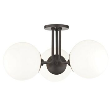 Stella Three Light Semi Flush Mount in Old Bronze by Mitzi