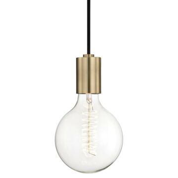 Ava One Light Pendant in Aged Brass by Mitzi