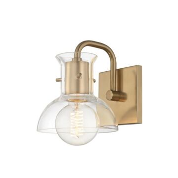 Riley One Light Bath and Vanity in Aged Brass by Mitzi