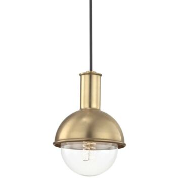 Riley One Light Pendant in Aged Brass by Mitzi