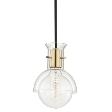 Riley One Light Pendant in Aged Brass by Mitzi