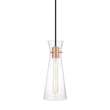 Anya One Light Pendant in Polished Copper by Mitzi