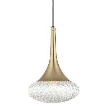 Bella One Light Pendant in Aged Brass by Mitzi