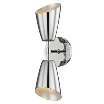 Kai LED Wall Sconce in Polished Nickel by Mitzi