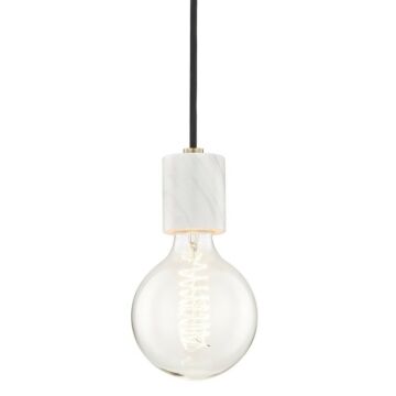 Asime One Light Pendant in Aged Brass by Mitzi