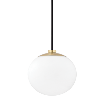 Estee One Light Pendant in Aged Brass by Mitzi