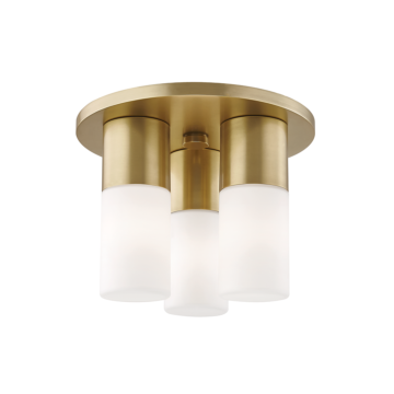 Mitzi Lola 3 Light 9 Inch Ceiling Light in Aged Brass