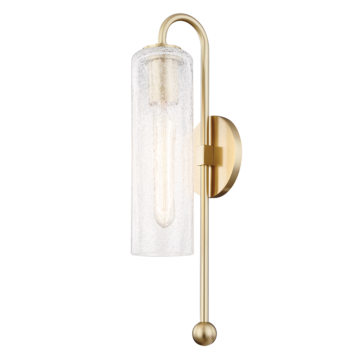 Skye One Light Wall Sconce in Aged Brass by Mitzi