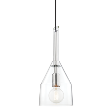 Mitzi Sloan 17 Inch Mini Pendant in Polished Nickel