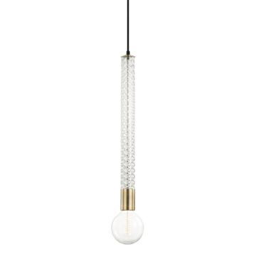 Pippin One Light Pendant in Aged Brass by Mitzi