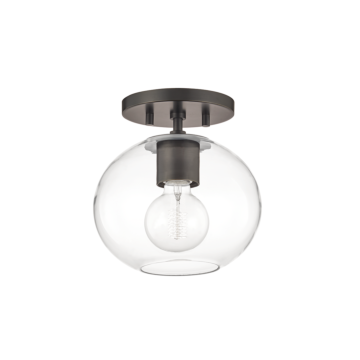 Margot One Light Semi Flush Mount in Old Bronze by Mitzi