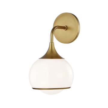 Reese One Light Bath and Vanity in Aged Brass by Mitzi