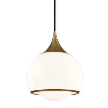Reese One Light Pendant in Aged Brass by Mitzi