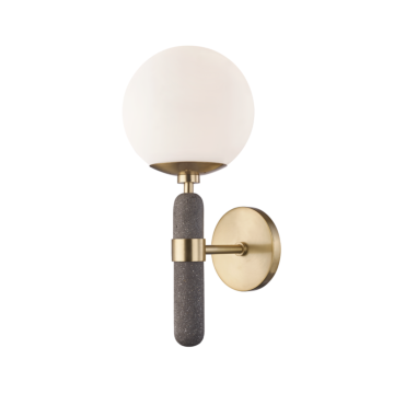 Brielle One Light Wall Sconce in Aged Brass by Mitzi