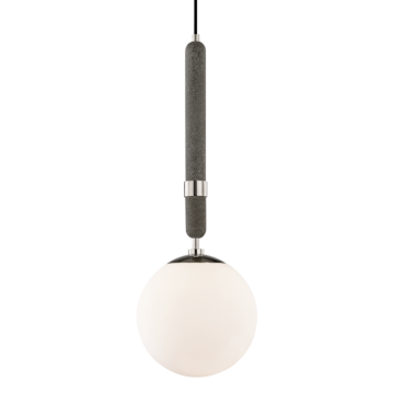 Brielle One Light Pendant in Polished Nickel by Mitzi