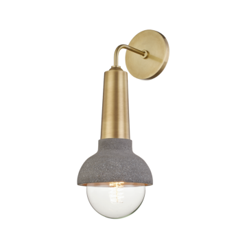 Macy One Light Wall Sconce in Aged Brass by Mitzi