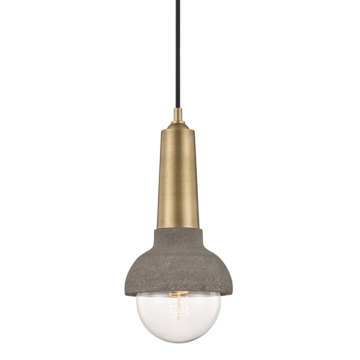 Macy One Light Pendant in Aged Brass by Mitzi