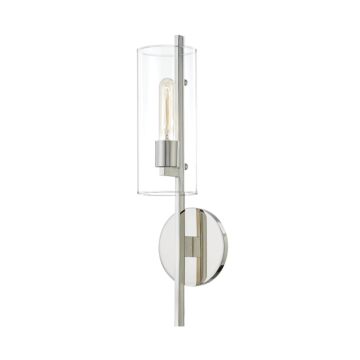 Ariel One Light Wall Sconce in Polished Nickel by Mitzi