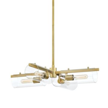 Mitzi Ariel 4 Light Chandelier in Aged Brass