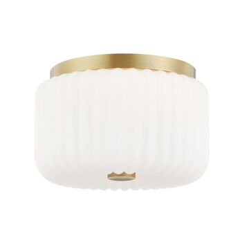 Mitzi Lydia 2 Light Ceiling Light in Aged Brass