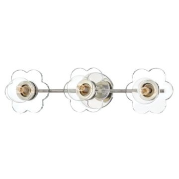 Alexa Three Light Bath and Vanity in Polished Nickel by Mitzi