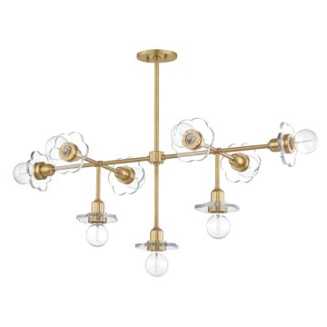Mitzi Alexa 9 Light Chandelier in Aged Brass