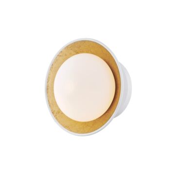 Mitzi Cadence Ceiling Light in White and Gold Leaf