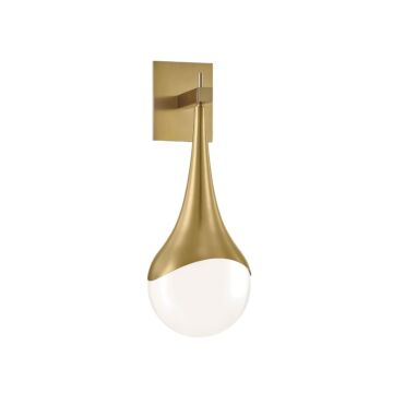 Ariana One Light Wall Sconce in Aged Brass by Mitzi