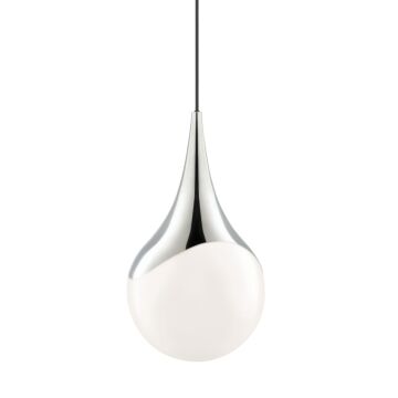 Ariana One Light Pendant in Polished Nickel by Mitzi
