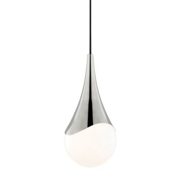 Ariana One Light Pendant in Polished Nickel by Mitzi