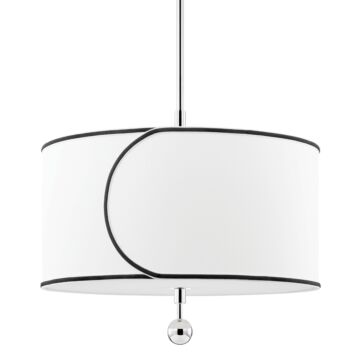 Mitzi Zara 3 Light Pendant Light in Polished Nickel