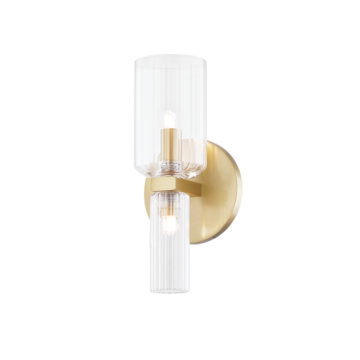 Tabitha LED Wall Sconce in Aged Brass by Mitzi