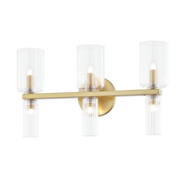 Mitzi Tabitha 3 Light Bathroom Vanity Light in Aged Brass