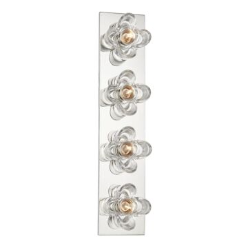 Shea Four Light Bath and Vanity in Polished Nickel by Mitzi