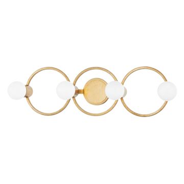 Hope Four Light Bath and Vanity in Gold Leaf by Mitzi