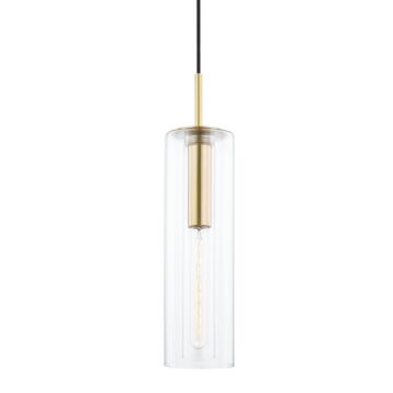 Belinda One Light Pendant in Aged Brass by Mitzi