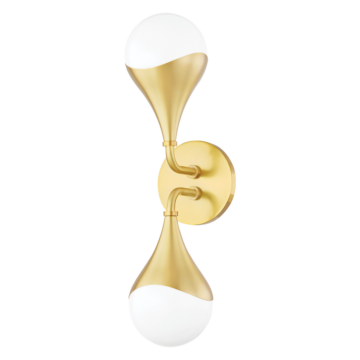 Ariana LED Bath and Vanity in Aged Brass by Mitzi