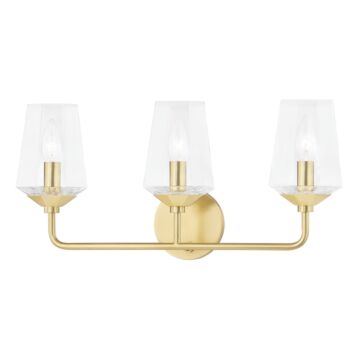 Kayla Three Light Bath and Vanity in Aged Brass by Mitzi