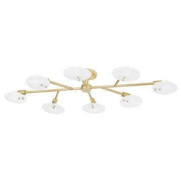 Giselle Eight Light Semi Flush Mount in Aged Brass by Mitzi