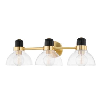 Camile Three Light Bath and Vanity in Aged Brass by Mitzi
