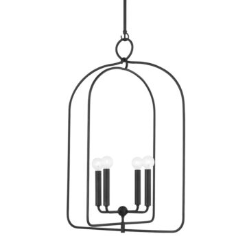 Mallory Four Light Pendant in Aged Iron by Mitzi