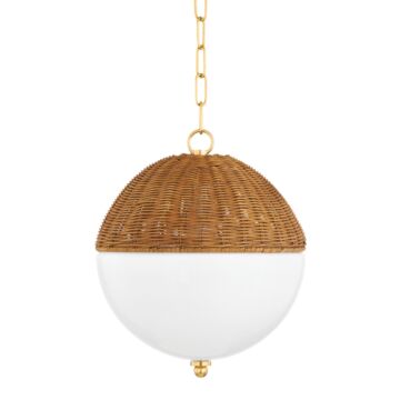 Summer One Light Pendant in Aged Brass by Mitzi
