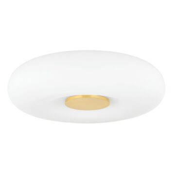 Imani LED Flush Mount in Aged Brass by Mitzi
