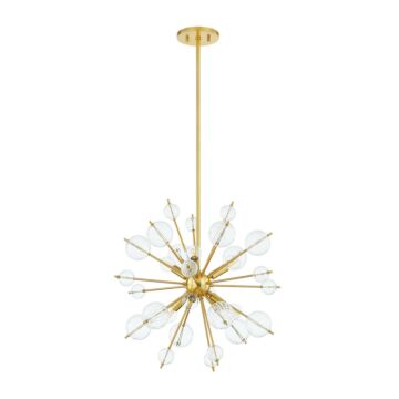 Linnea Six Light Chandelier in Aged Brass by Mitzi