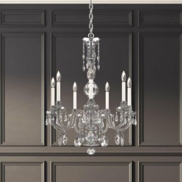 Hamilton Nouveau Seven Light Chandelier in Silver by Schonbek