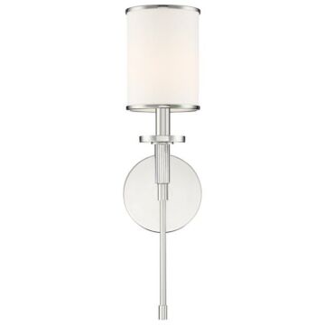 Hatfield One Light Wall Sconce in Polished Nickel by Crystorama