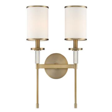 Hatfield Two Light Wall Sconce in Vibrant Gold by Crystorama